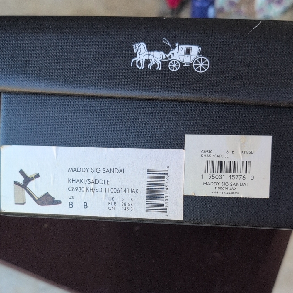 Coach Women's Tan and Brown Heels - Picture 2 of 4